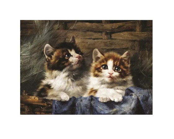 Puzzle Zwei Kätzchen in einem Korb