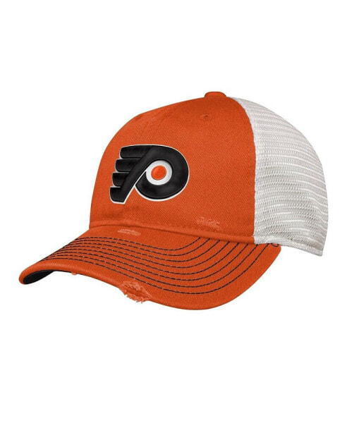 Шапка с регулируемым козырьком для мальчиков OuterStuff Philadelphia Flyers оранжевого цвета