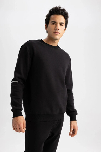 Fit Standart Fit Bisiklet Yaka Sweatshirt