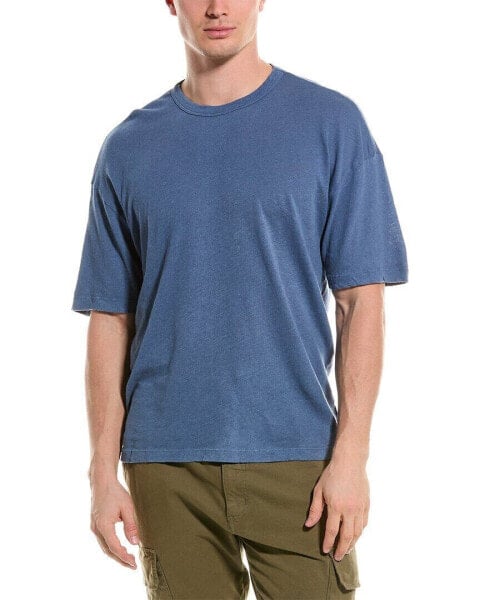 Velvet By Graham & Spencer Marcell Linen-Blend T-Shirt Men's Blue S