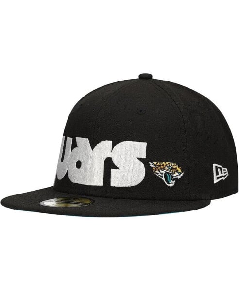 Men's Black Jacksonville Jaguars Checkered Undervisor 59FIFTY Fitted Hat