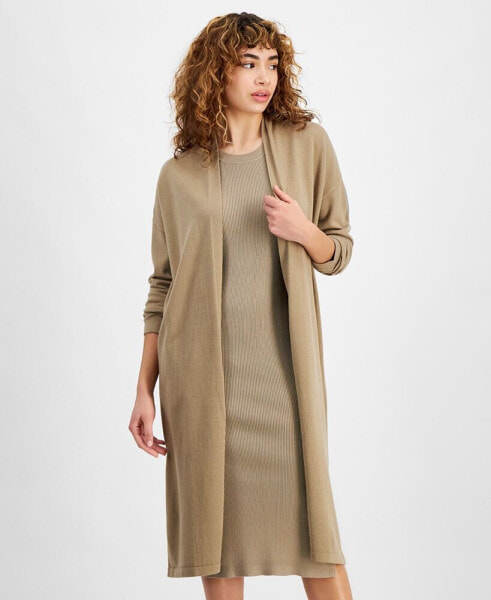 Women's Open-Front Maxi Cardigan