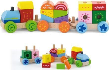 Игрушка Viga Деревянный поезд с блоками (2668) для детей