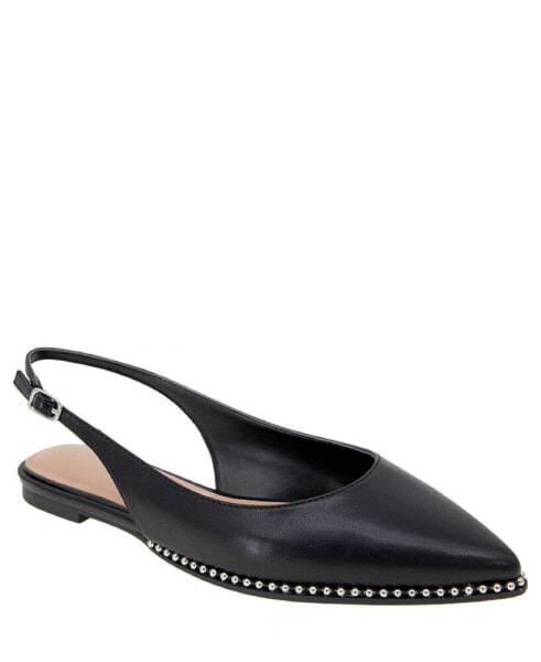 Women's Valerie Studded Slingback Pointed-Toe Flats