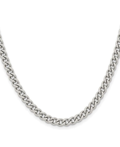 Stainless Steel 5.3mm Round Curb Chain Necklace
