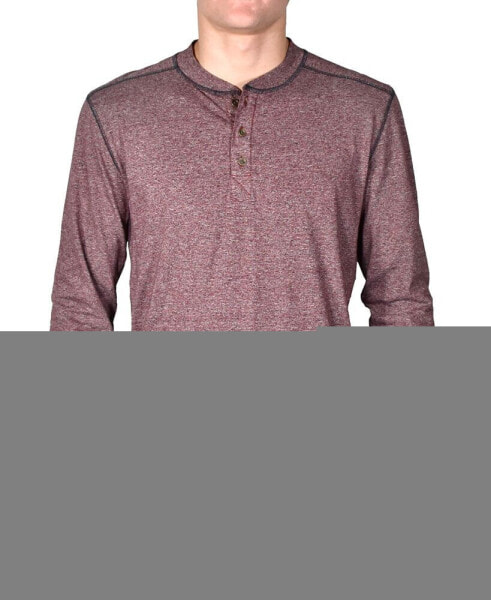 Men's Long-Sleeve Mock Twist Henley Shirt