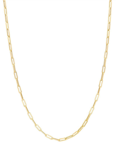 Paperclip Link 18" Chain Necklace in 14k Gold