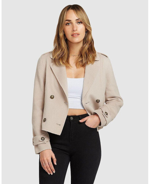 Women Better Off Military Peacoat Jacket