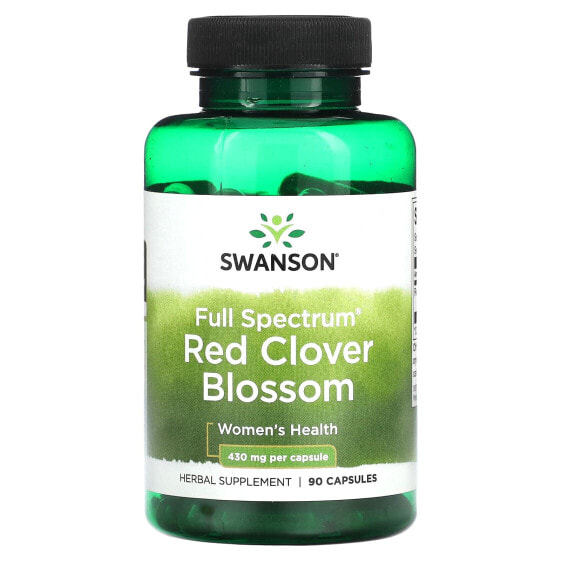 Swanson, Цветок красного клевера Full Spectrum, 430 мг, 90 капсул