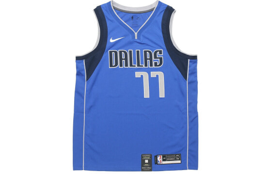 Nike NBA Jersey Luka Doncic 篮球背心 SW球迷版 东契奇球队限定 独行侠 77号球衣 男款 蓝色 / Баскетбольная майка Nike NBA Jersey Luka Doncic SW 77 864469-487