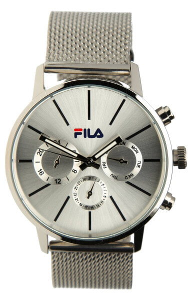 Fila Armbanduhr Herren Armbanduhr Edelstahl Silber Mesh Band 38-838-001