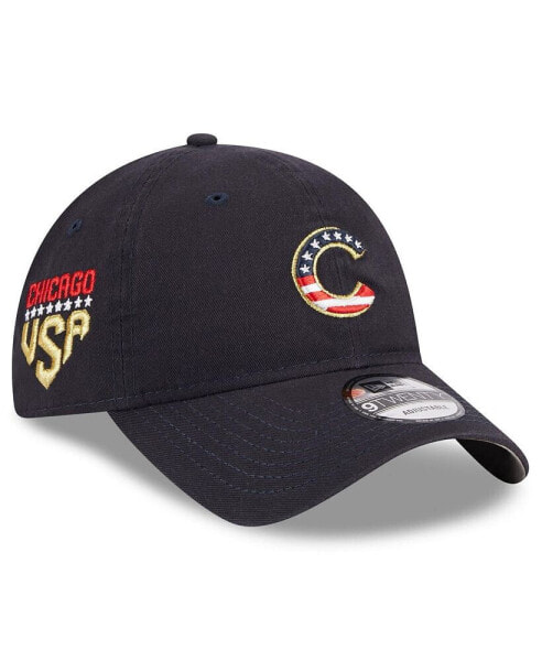 Women's Navy Chicago Cubs 2023 Fourth of July 9TWENTY Adjustable Hat