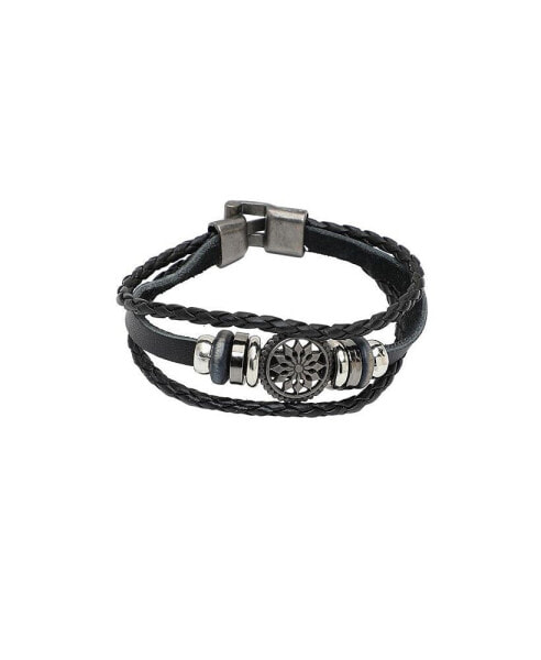 Women's Wheel Leather Bracelet