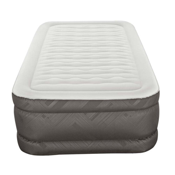 BESTWAY Fortech Tough Guard Twin Wave-Beam Reinforced Built-In Pump Single Air Bed