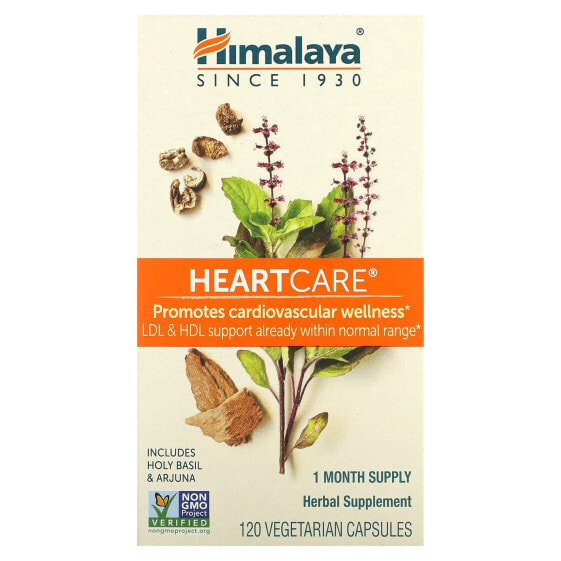 Сердце Уход 240 вегетарианских капсул Himalaya Herbals HeartCare