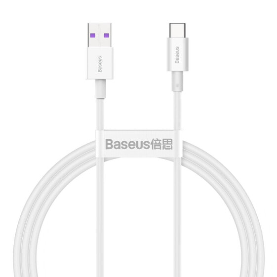 Kabel przewód Superior USB - USB-C 66W 6A 1m - biały