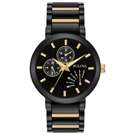 Bulova Modern Black Dial Two-tone Men's Watch 98C124