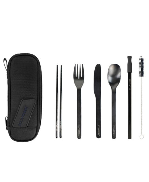 Stainless Steel Utensil 8 Piece Set with Travel Pouch