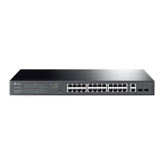 TP-Link Easy Smart Switch с 24 портами PoE+ - управляемый - L2 - Gigabit Ethernet (10/100/1000) - Power over Ethernet (PoE) - монтаж в стойку - 1U