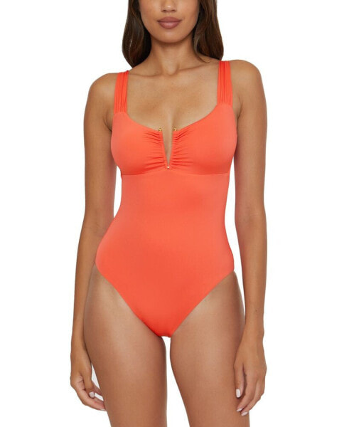 Women's V-Wire Color Code One-Piece Swimsuit