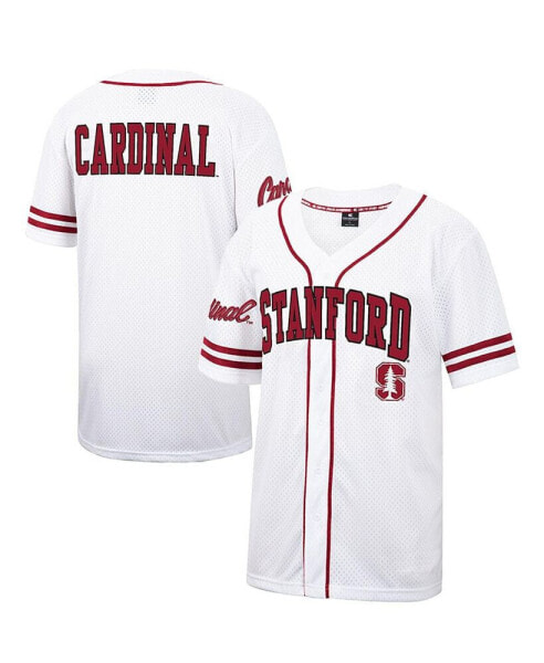 Men's White and Cardinal Stanford Cardinal Free Spirited Baseball Jersey