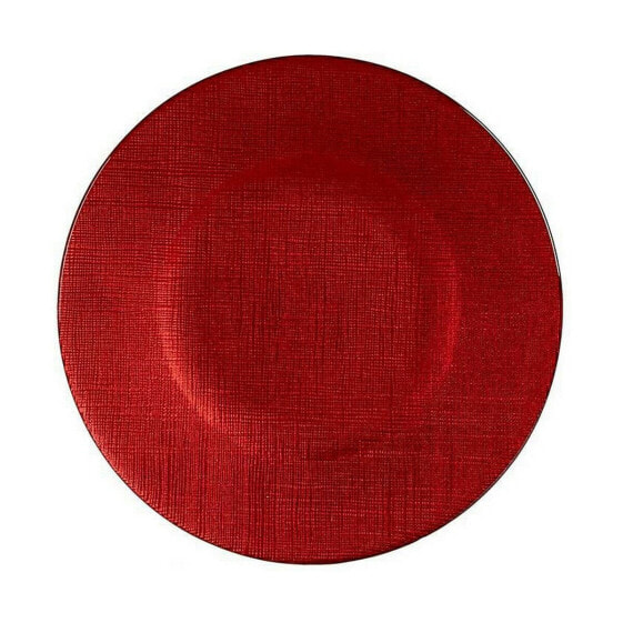 Плоская тарелка Красный Cтекло 6 штук (21 x 2 x 21 cm)