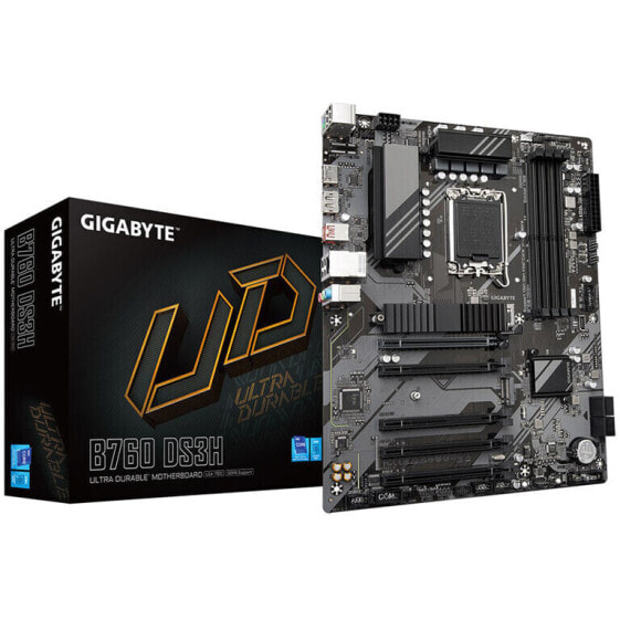 GIGABYTE B760 DS3H, Intel B760 Mainboard, Sockel 1700, DDR5