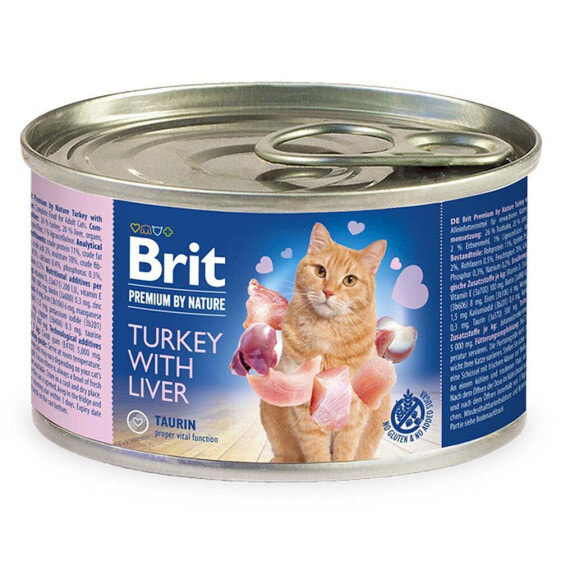 BRIT Premium By Nature Turkey With Liver 200g Wet Cat Food