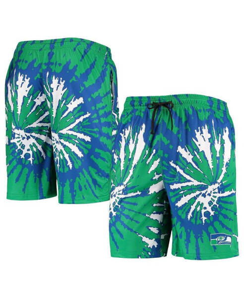 Men's College Neon Green Seattle Seahawks Retro Static Mesh Lounge Shorts