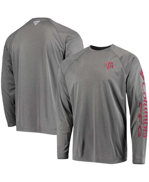 Men's Charcoal Texas A M Aggies PFG Terminal Tackle Omni-Shade Long Sleeve T-shirt