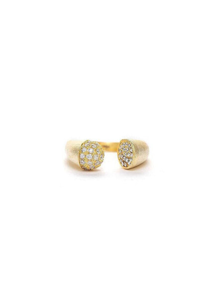 Polished Cubic Zirconia Bypass Ring