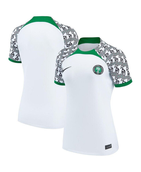 Women's White Nigeria National Team 2022/23 Away Breathe Stadium Replica Blank Jersey