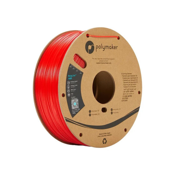 Filament Polymaker PolyLite ABS 1,75mm 1kg - Red
