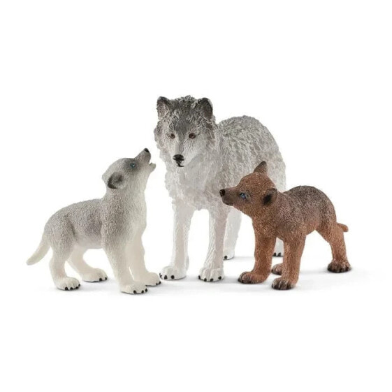 Schleich - Maman Wolf mit Cubs - 42472