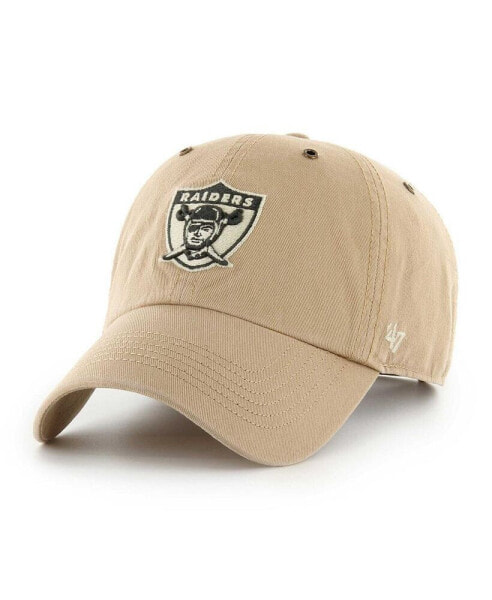 Men's Khaki Las Vegas Raiders Overton Clean Up Adjustable Hat