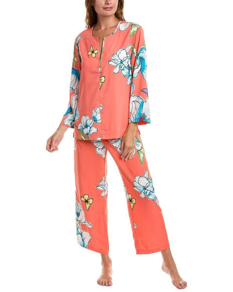 Natori 2Pc Wild Poppy Pajama Set Women's