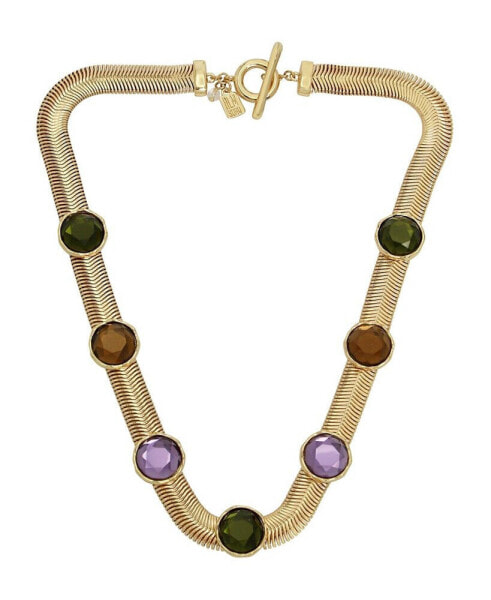 Robert Lee Morris Soho faux Stone Gem Collar Necklace