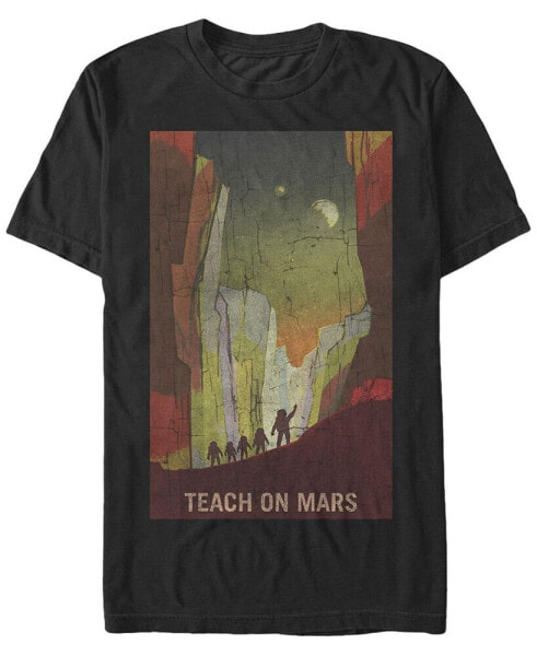 NASA Men's Teach On Mars Poster Short Sleeve T- shirt