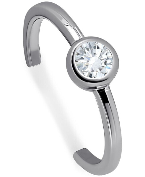 Cubic Zirconia Bezel Polished Toe Ring, Created for Macy's