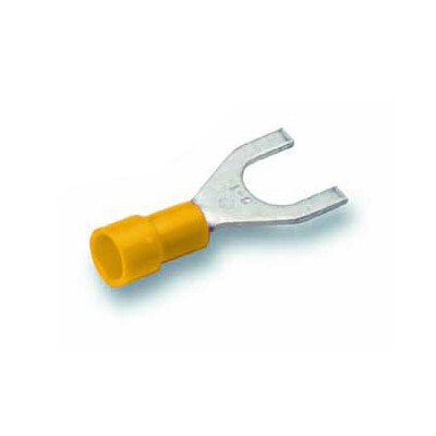 Cimco 180162 - Fork terminal - Straight - Male - Yellow - Nylon - Polyamide - Tin-plated steel