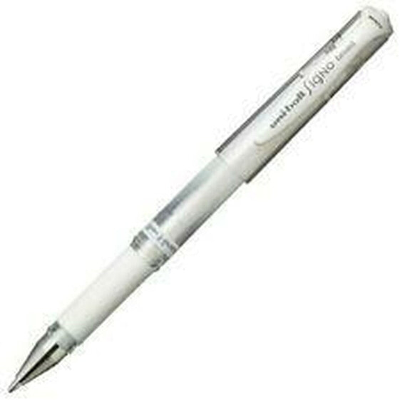 Ручка шариковая с жидким чернилами uni-ball Signo Broad UM-153 W Белая 0,6 мм (12 штук)