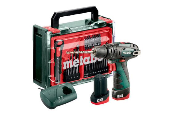 Metabo Akku-Schlagbohrschrauber PowerMaxx SB Basic Set 12V, 2x 2,0 Ah und Lader