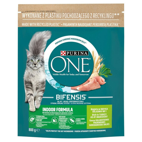 Сухой корм для кошек Purina One Bifensis Adult Indoor Индейка 800 г