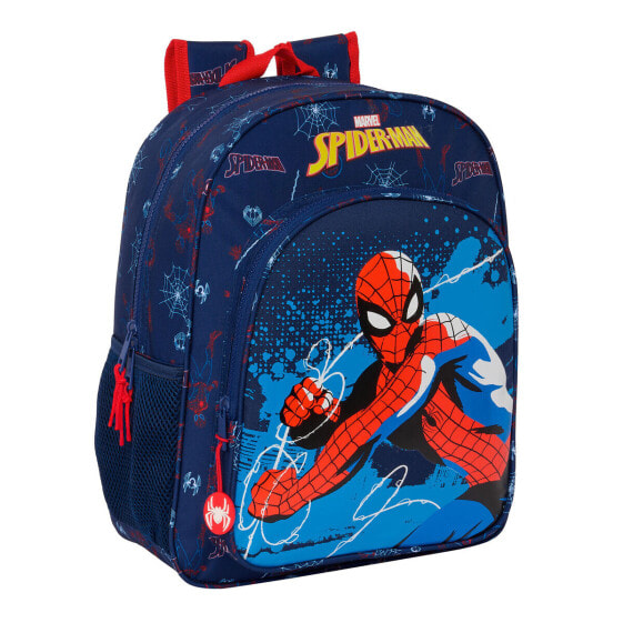 Школьный рюкзак Spider-Man Neon Тёмно Синий 32 X 38 X 12 cm