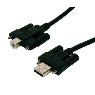 Кабель USB 2.0 Exsys EX-K1552V, мужской - мужской, 2.0 м, USB A - USB B, черный