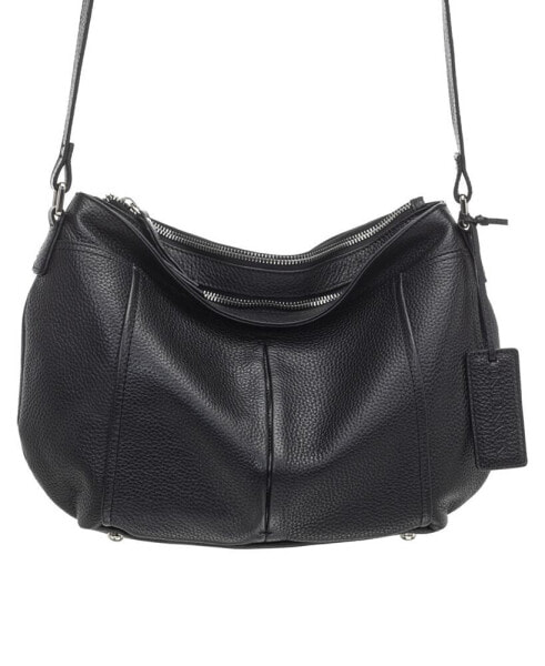 Сумка Mancini Pebbled Scarlet Crossbody Hobo