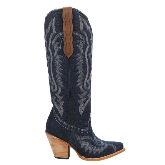 Corral Boots Embroidered Tall Pointed Toe Cowboy Womens Blue Casual Boots Z5226