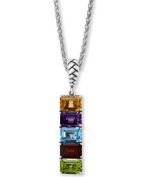 EFFY Collection eFFY® Multi-Gemstone (5-3/4 ct.-t.w.) 18" Pendant Necklace in Sterling Silver