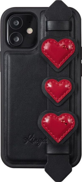 Kingxbar Kingxbar Sweet Series żelowe etui ozdobione oryginalnymi Kryształami Swarovskiego z podstawką iPhone 12 Pro / iPhone 12 czarny