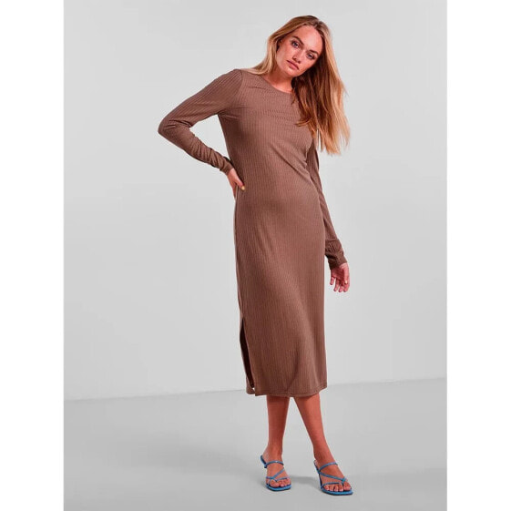 PIECES Kylie Midi Long Sleeve Dress